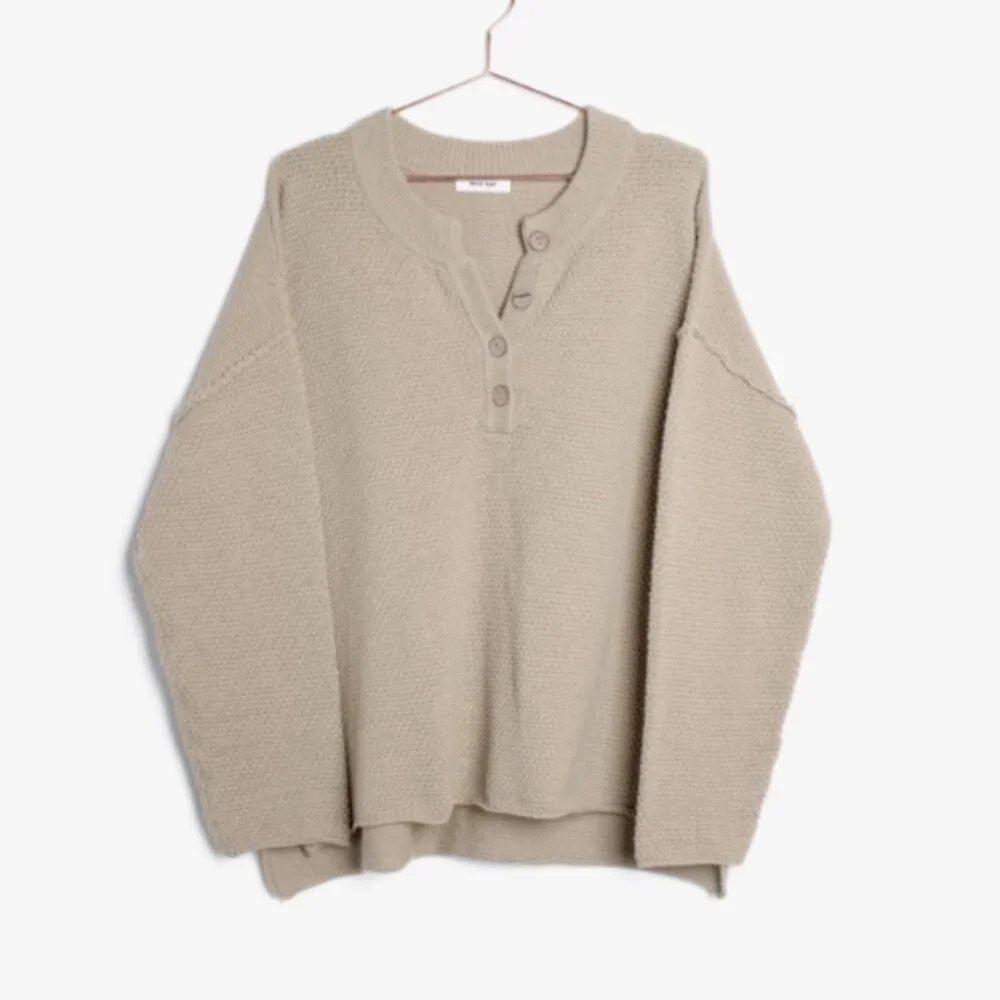 🧥 MOD REF Waffle Knit Henley Sweater - Size M - Picture 6 of 13